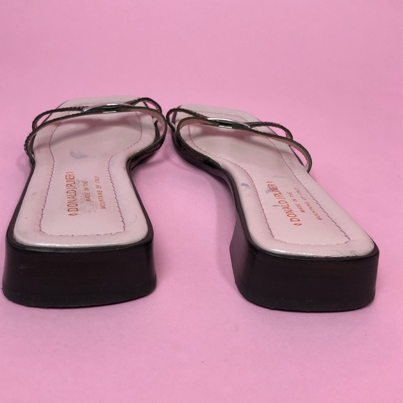 Donald J Pliner Fiume brown slide sandal 8.5 - Picture 3 of 6